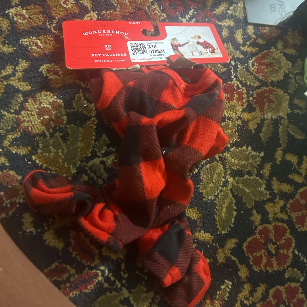 Xs pet fleece pj nwt